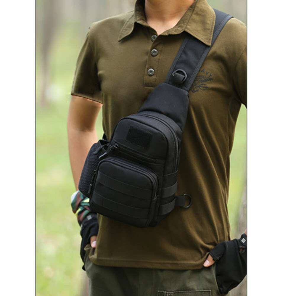 Men’s Bag Tactical Sling Backpack Waterproof Shoulder Bag Water Bottle Bag Pack