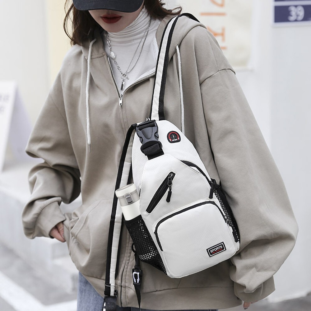 Nylon Versatile Casual Breast Bag Variable Shoulder Strap Pack Backpack Crossbag