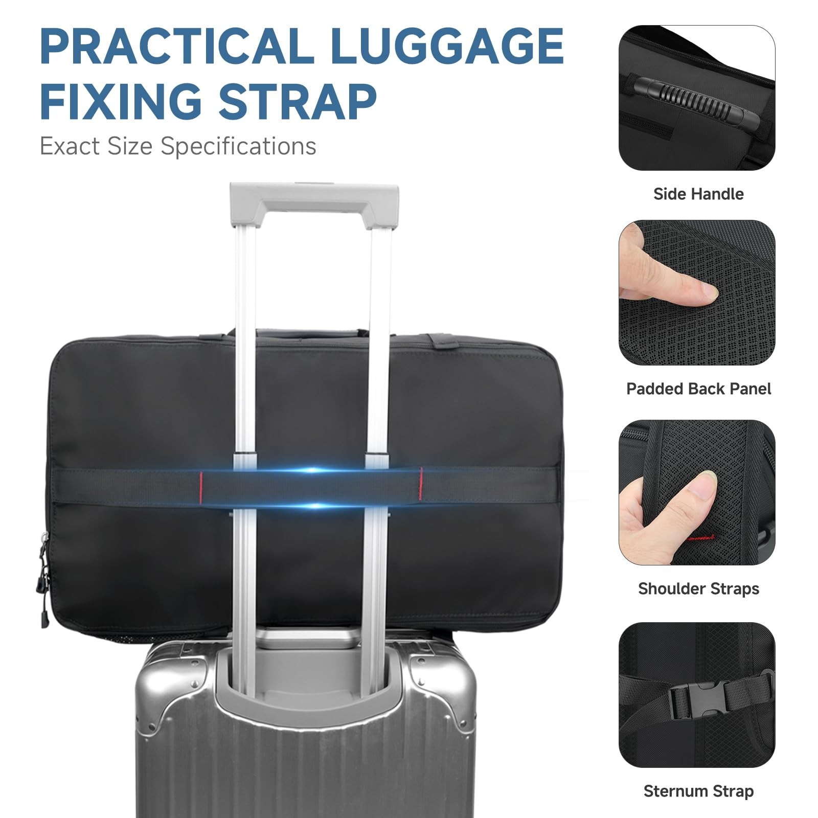 Carry-on Travel Backpack for Men, Airline Approved Convertible Duffle Backpac…
