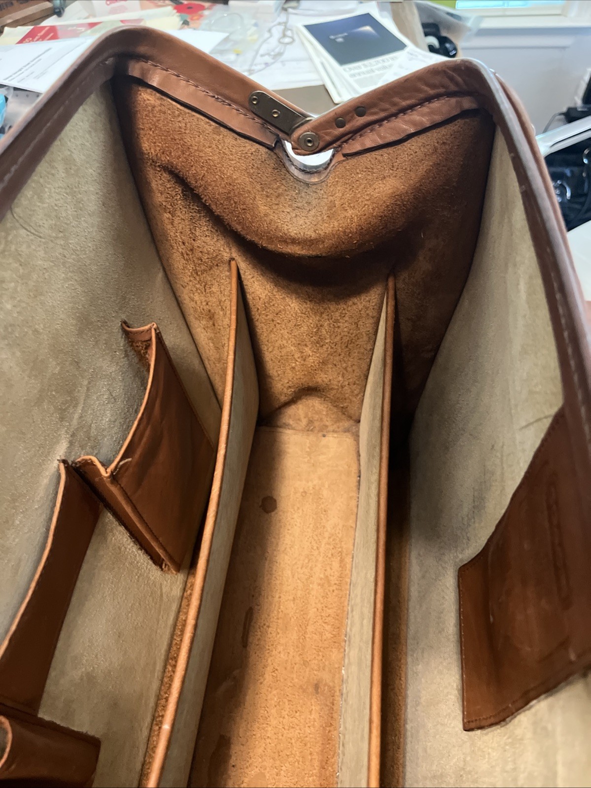 Rare Coach Briefcase Leather British Tan Doctor Bag Vintage 5420 Gladstone Lock