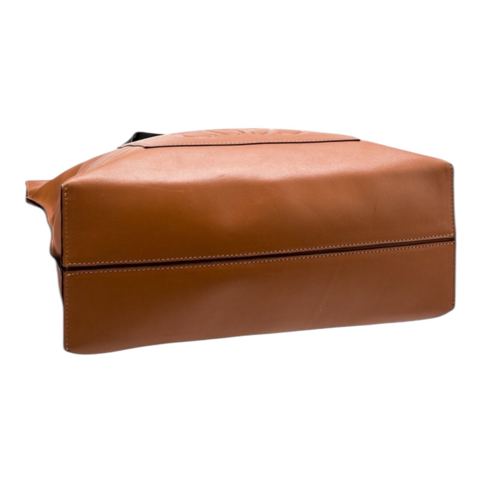 Used Loewe Logo Leather Shopper Bag Tote Unisex