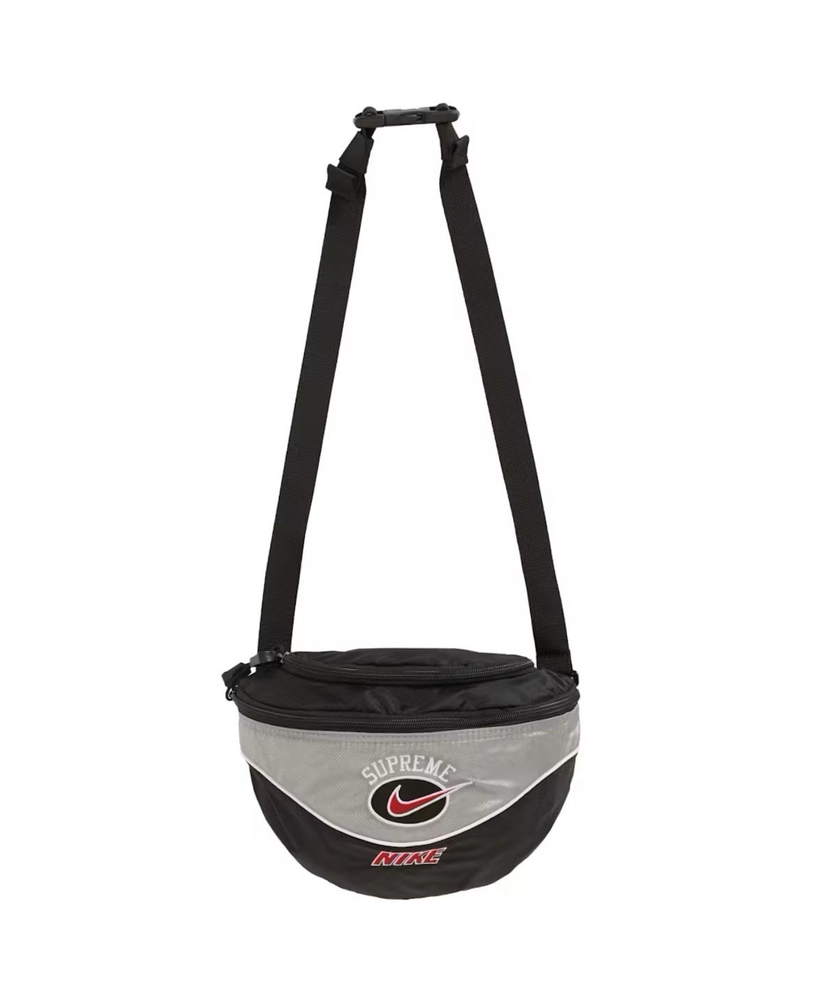 Supreme Nike Shoulder Bag Silver Black Brand New with Tags Black Authentic SS19