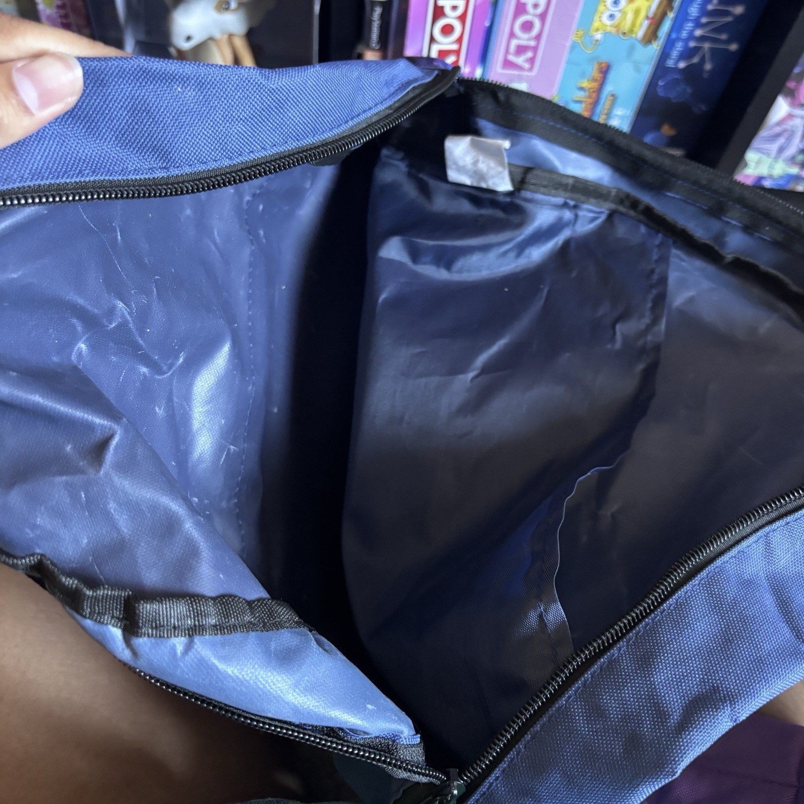 Galaxy Print Backpack Blue/Purple Laptop Bag Travel Bag School Bag for Women Men
