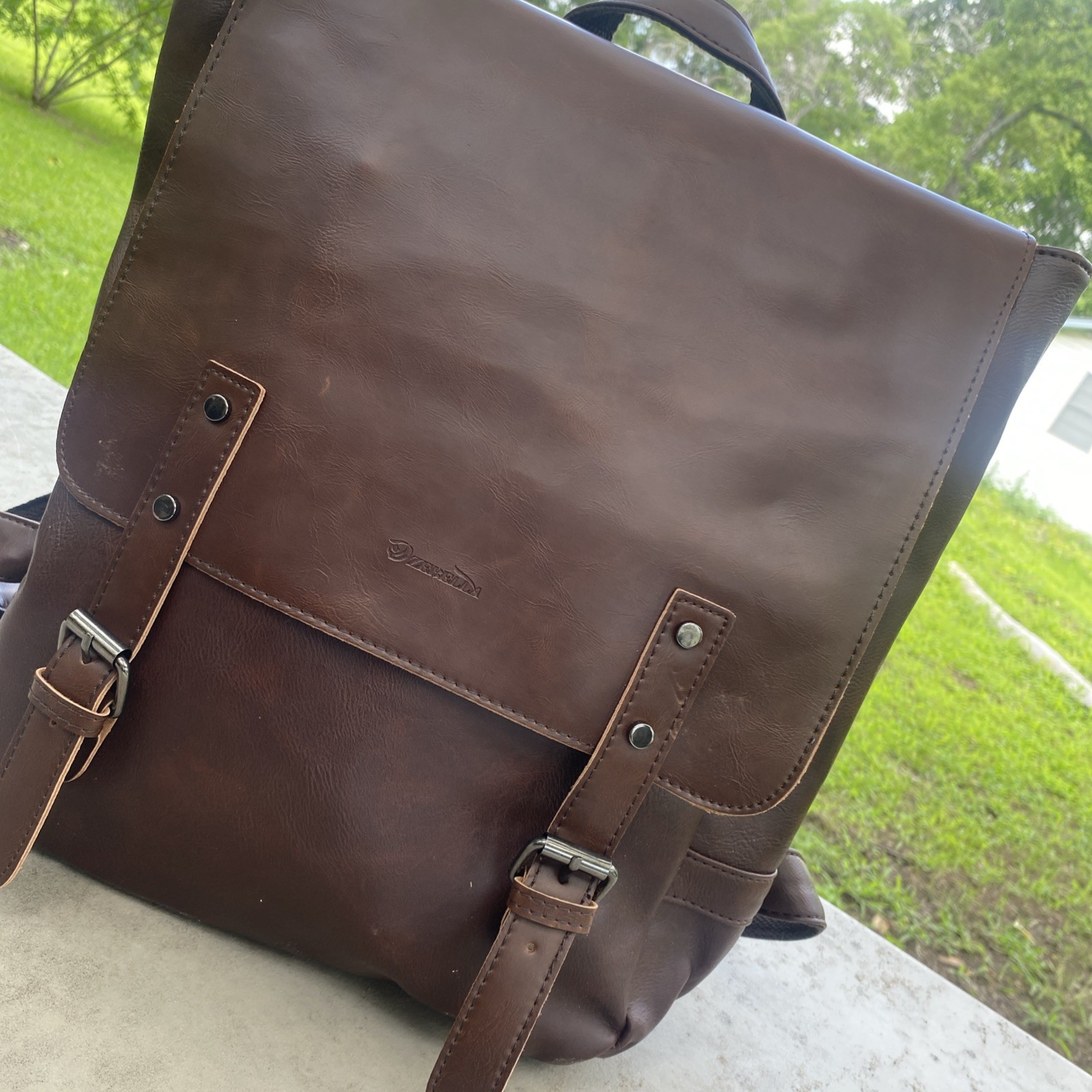 Brown Vintage Style Laptop Backpack