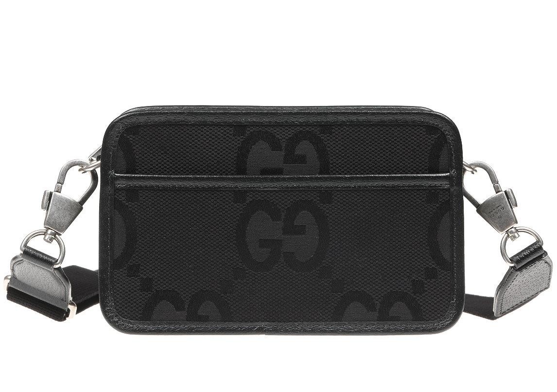 NEW GUCCI LUXURY BLACK JUMBO G CAMERA CROSSBODY SHOULDER BAG