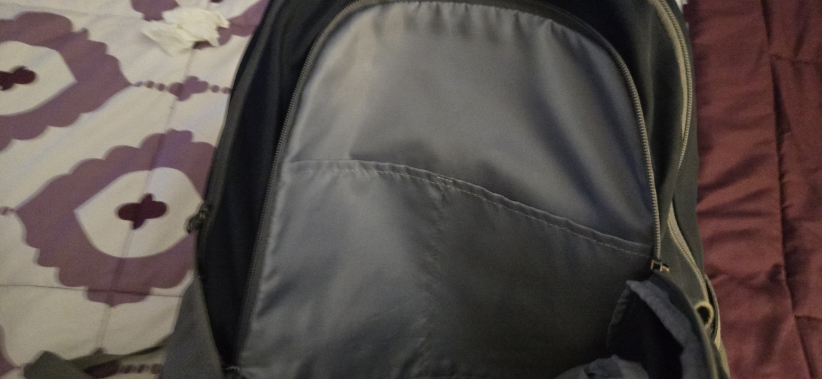 Under Armour Backpack Navy Gray Logo Water-Resistant B70