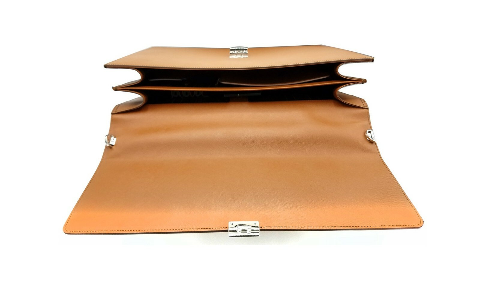MONTBLANC MEISTERSTUCK 109622 COGNAC DBL GUSSET SAFFIANO BRIEFCASE LEATHER NEW