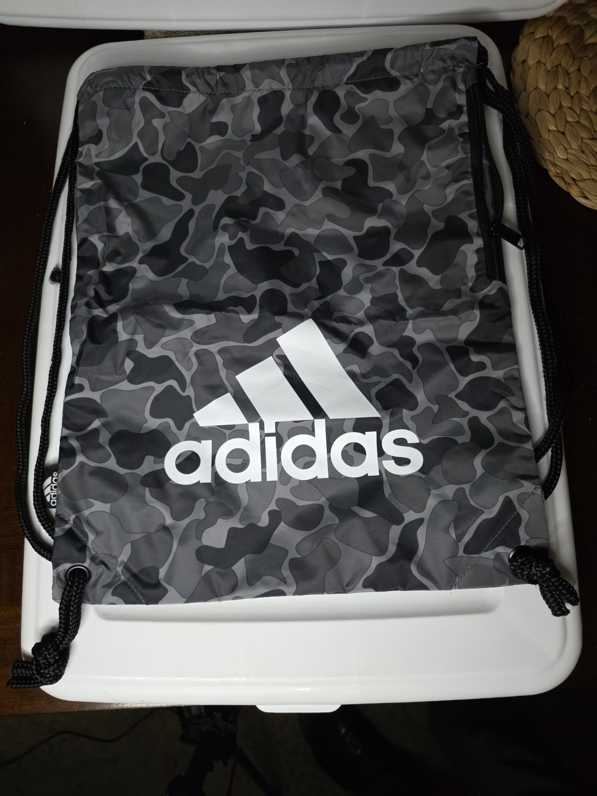 Adidas Classic Ready Sackpack – Nomad Camo Grey/Black/White One Size Fits All