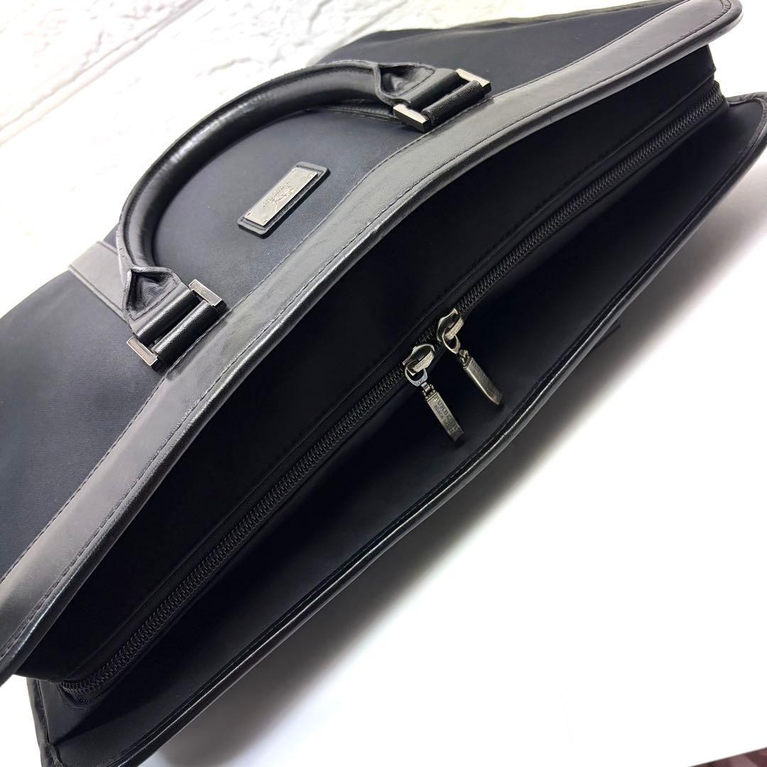 Authentic Burberry Black Label Briefcase Business Bag Nova Check 42cm Black