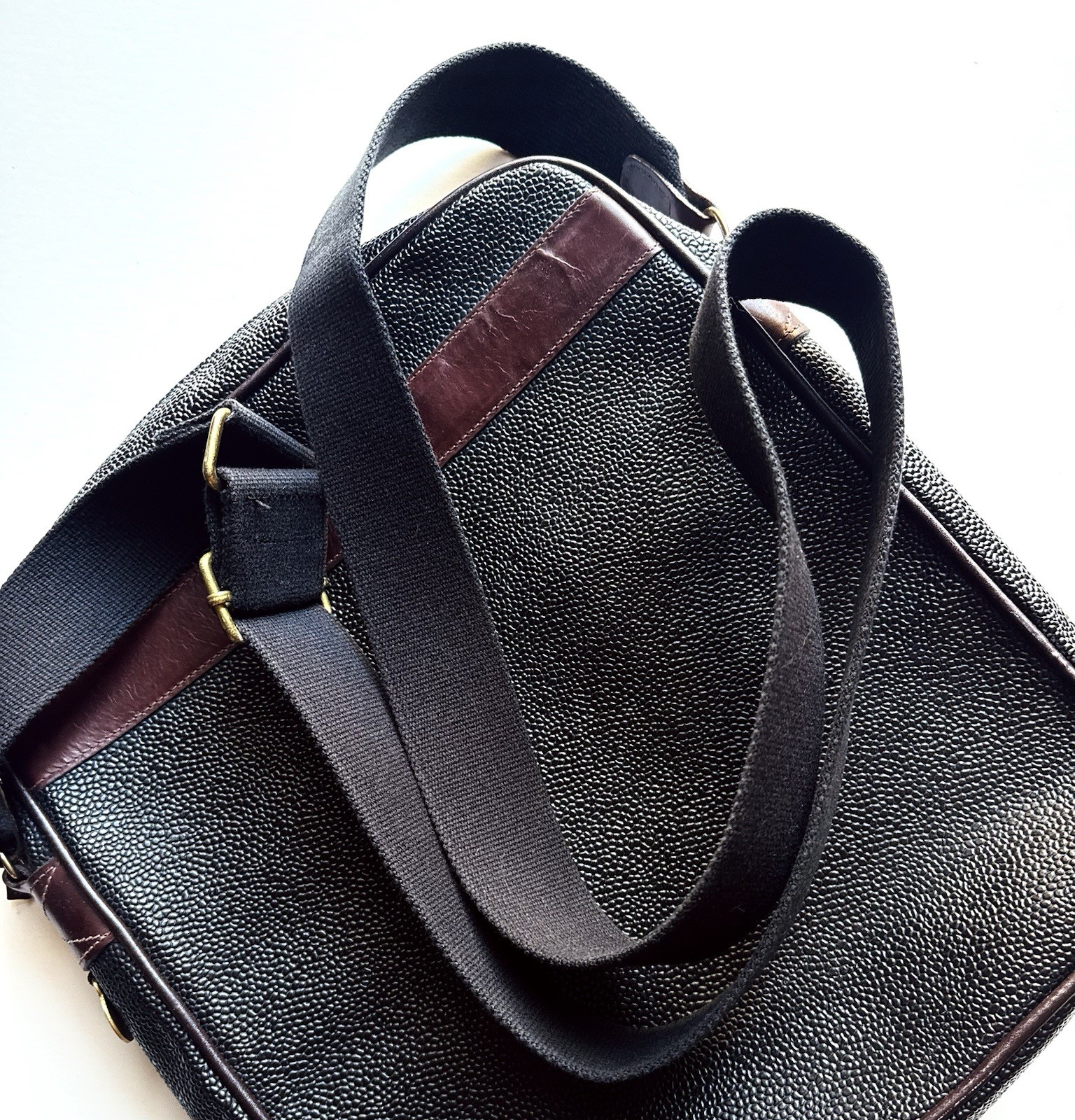 Mulberry Large Scotchgrain & Leather Mens Unisex Crossbody Satchel Messenger Bag