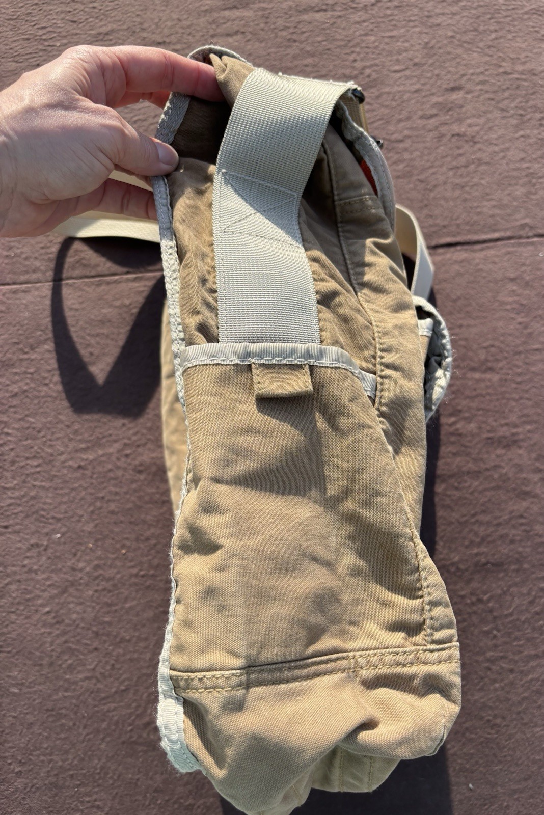 American Eagle Outfitters Y2K Canvas Messenger Bag Army Khaki Vintage Utility