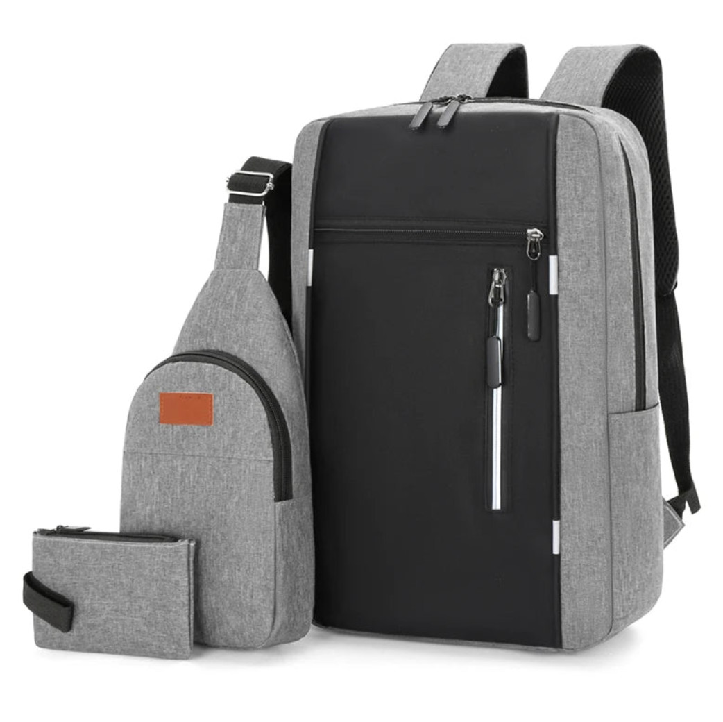 3-in-1 Waterproof Oxford Laptop Backpack – High-Quality Casual School & Computer