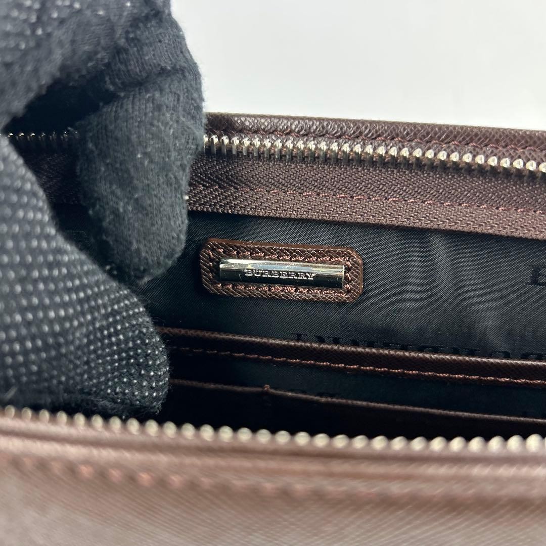 Authentic Burberry Black Leather Clutch Bag 18cm x 26cm Excellent Condition