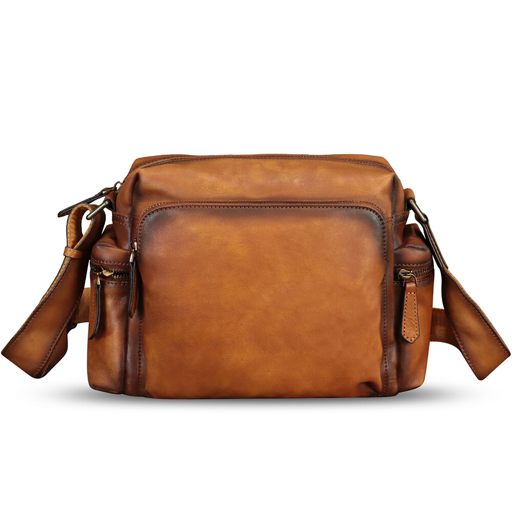 Genuine Leather Purses for Men Vintage Messenger Bag Crossbody Shoulder Bag