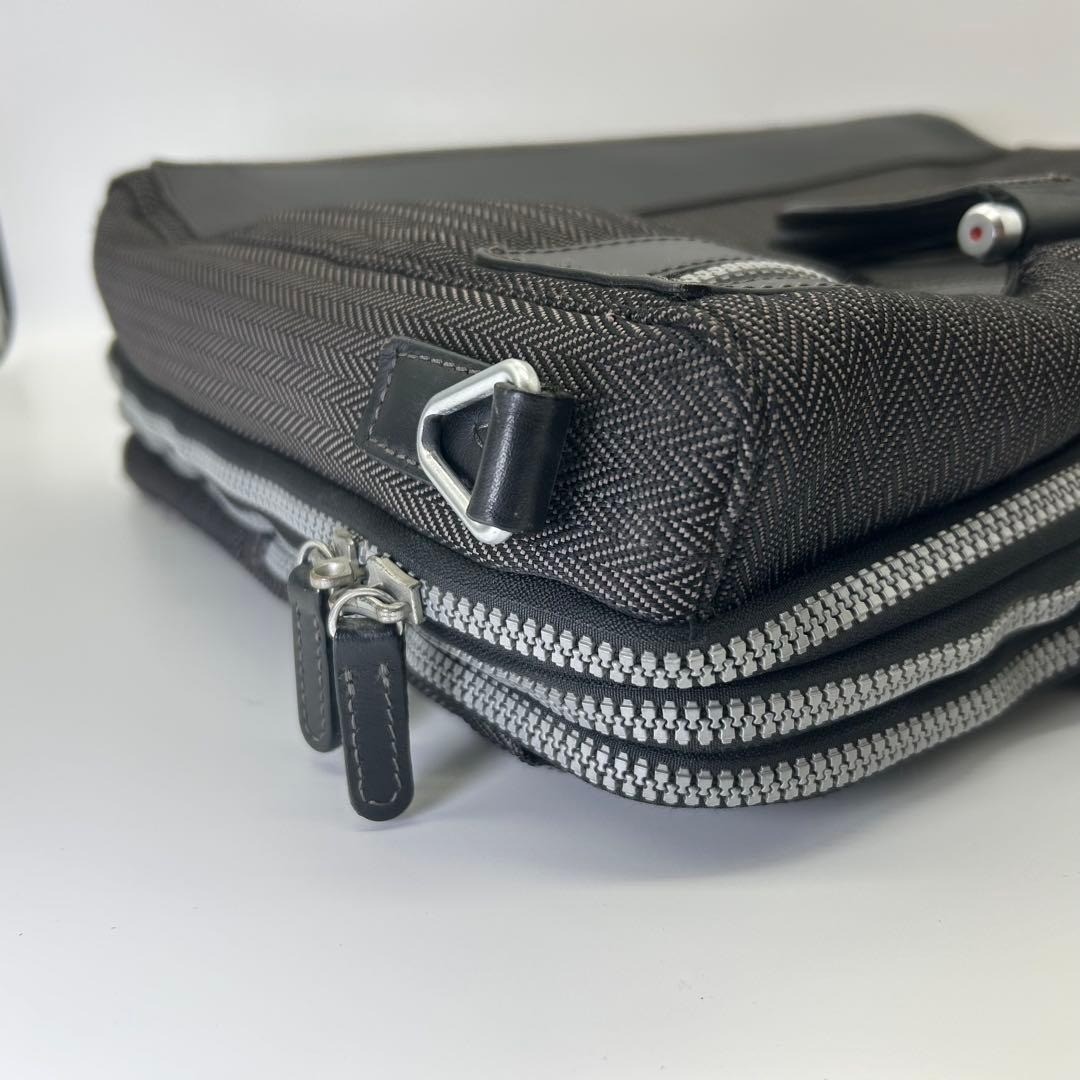 PAUL SMITH Soft Collection 2Way Briefcase Black Herringbone Business ShoulderBag