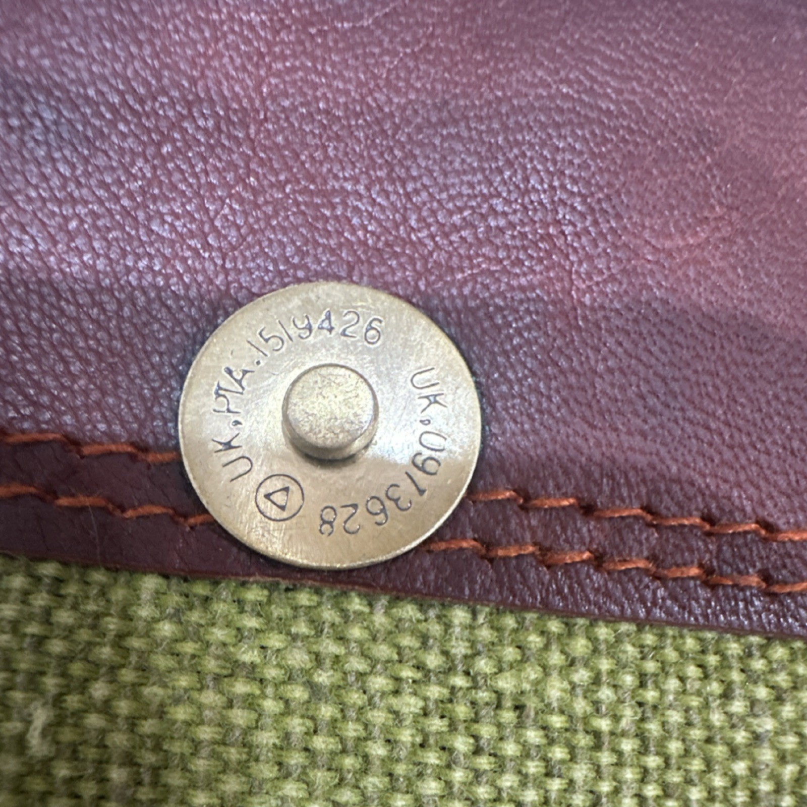 Brown leather Messenger Bag Adjustable Shoulder Strap Brass Hardware
