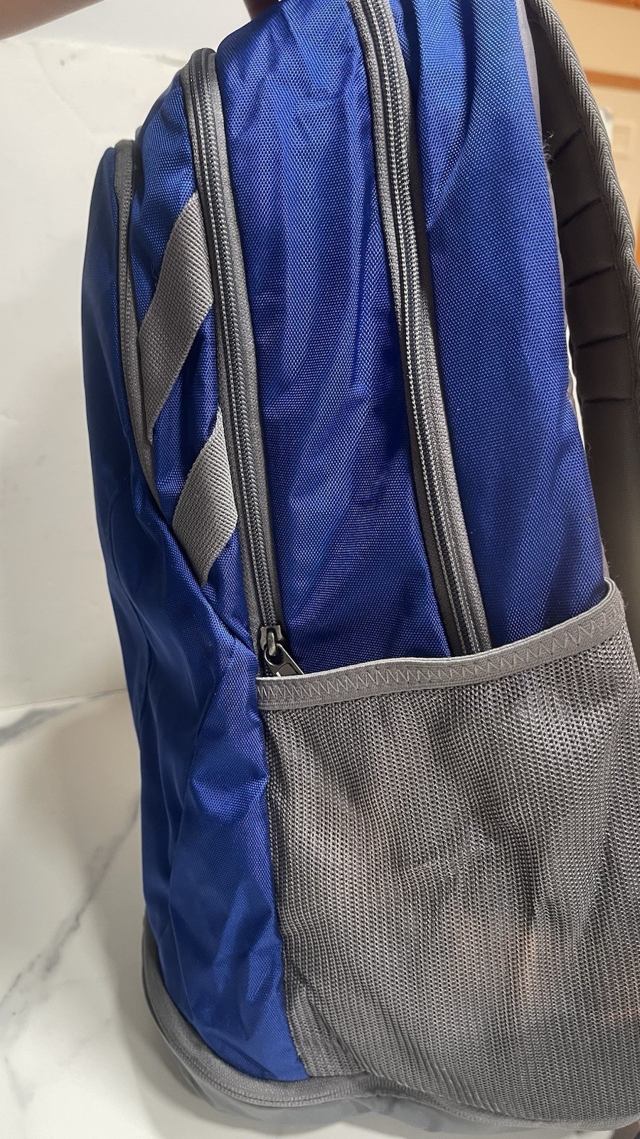 Under Armour Team Hustle Storm Backpack Royal Blue/Grey Water Repellant Bag