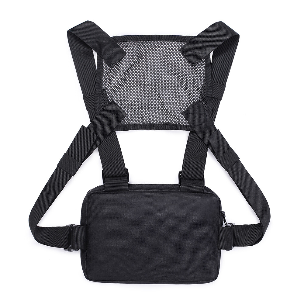 Men Tactical Molle Chest Rig Bag Front Pouch Recon Kit Bag Sport Protective Vest