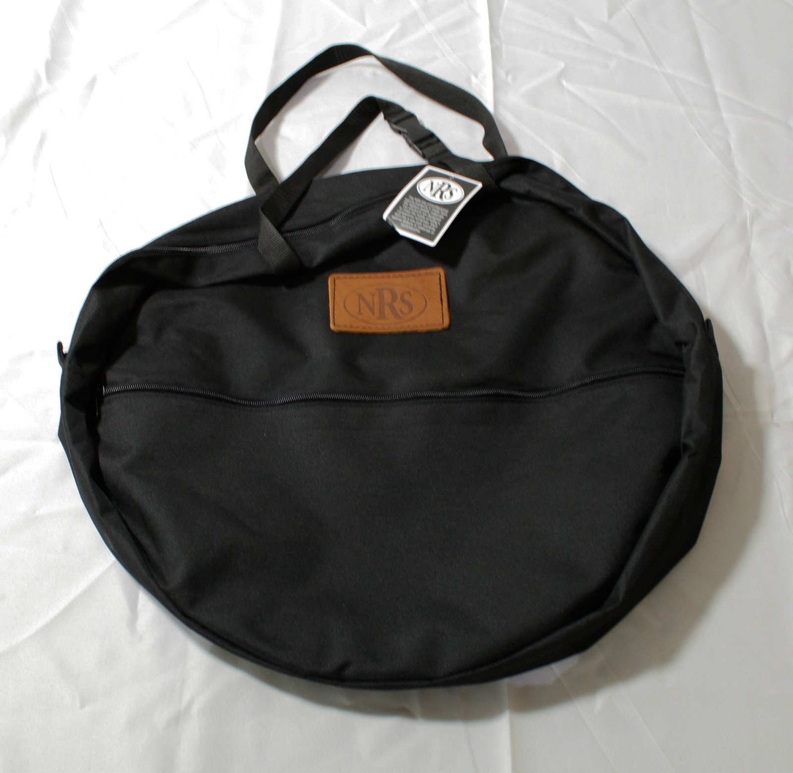 NRS Unisex Adults’ Leather Logo Patch Nylon Rope Bag AC2 Black Size: 21″x21″