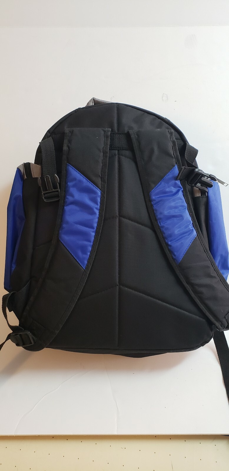 Mountain Terrain Backpack Black/Blue Multi-Pockets School Backpack Zippered