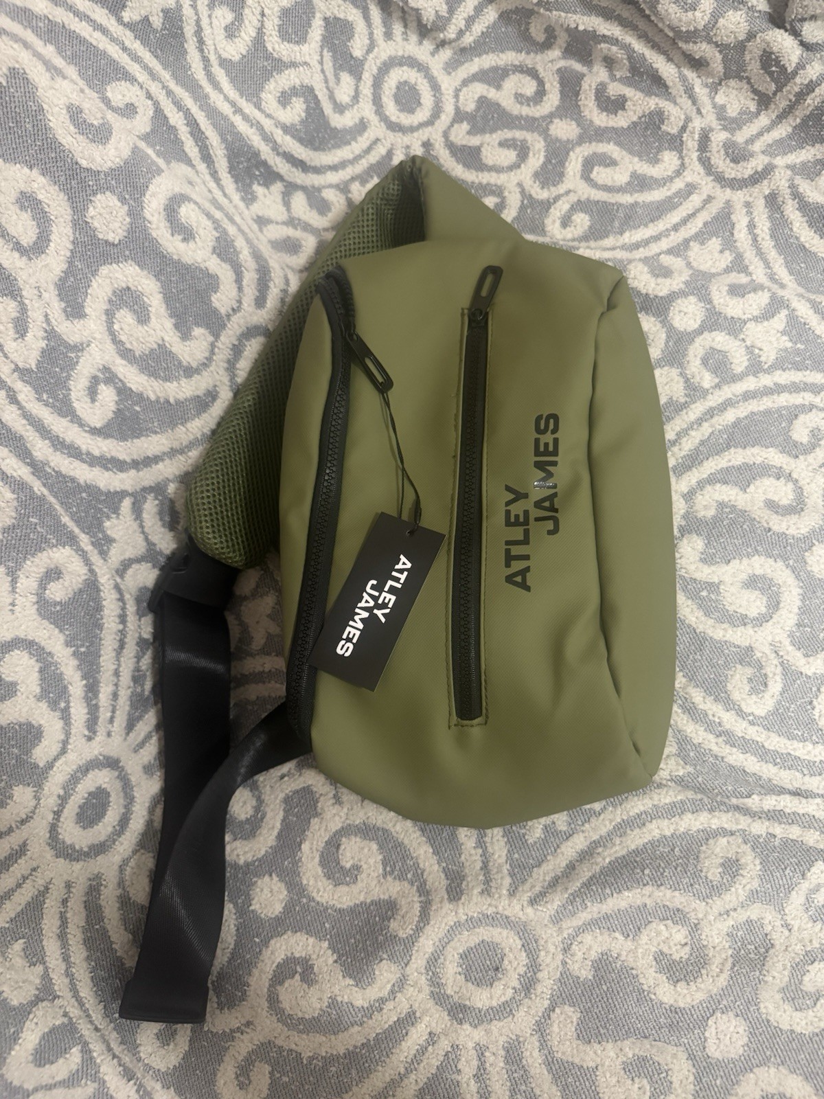 New Atley James Harmon Sling Bag Crossbody Belt Bag Fanny Pack Olive Green Mens