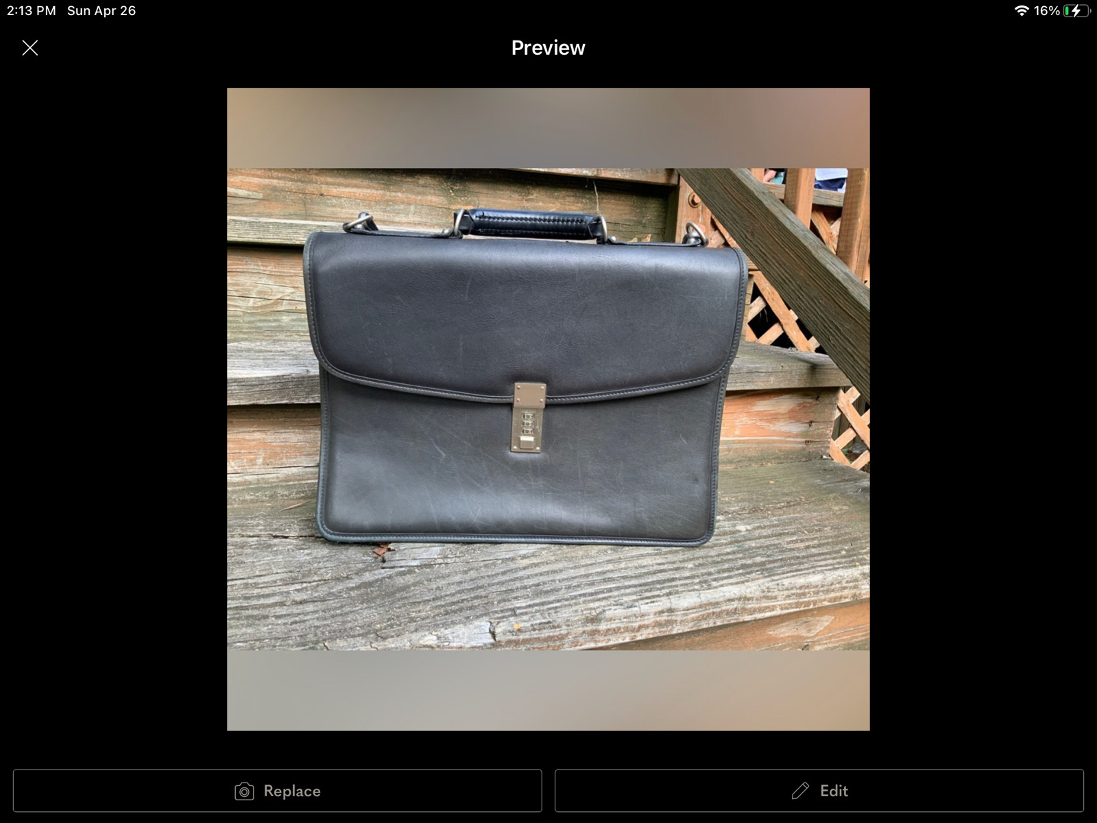 HANDMADE IN USA, LUXURY ATTACHÉ, CARRY BAG. THICK FULL GRAIN BELT LEATHER.