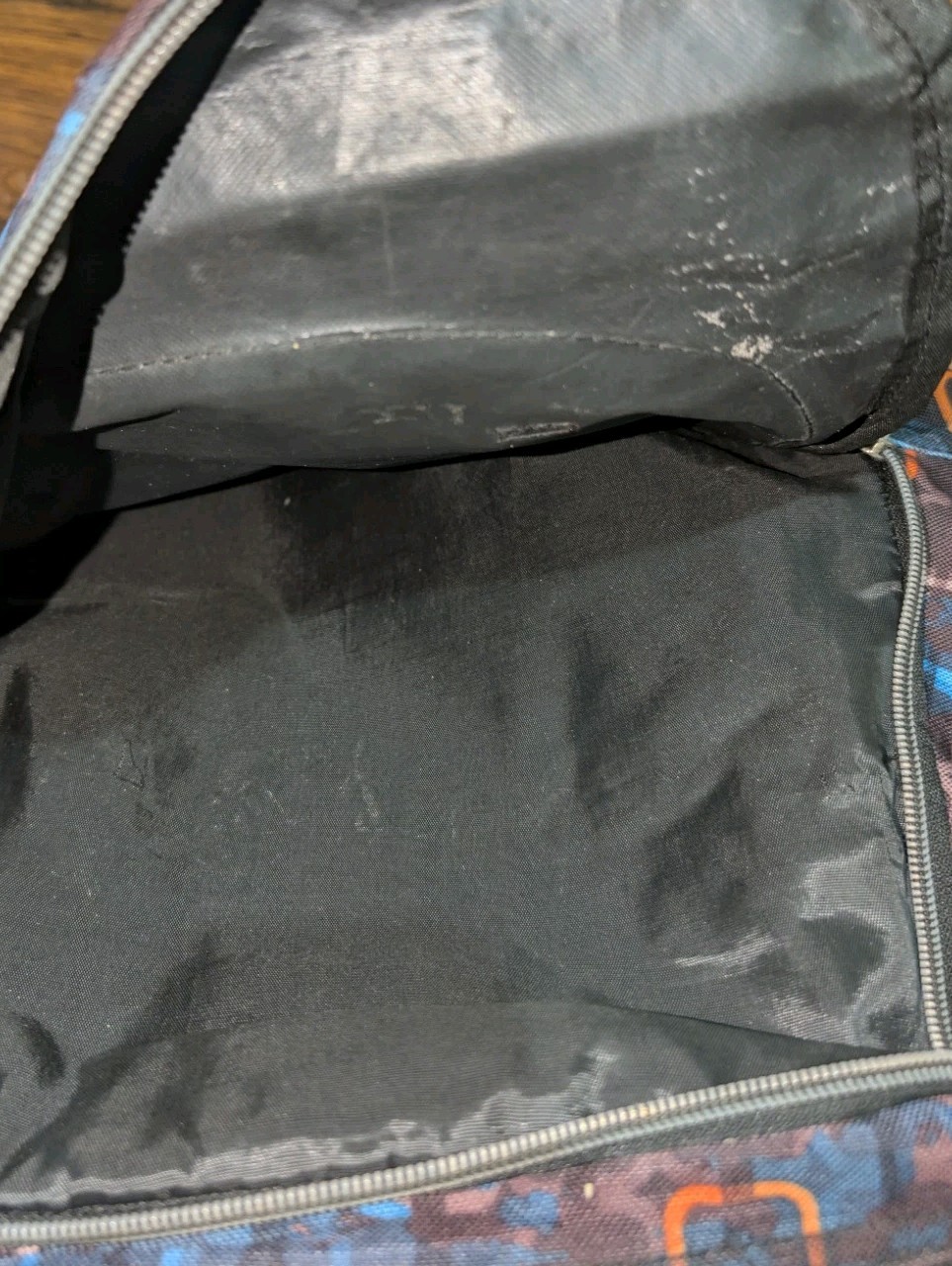 RARE TOTTO BACKPACK MULTICOLOR ORANGE BLACK BLUE ZIP BOOK BAG