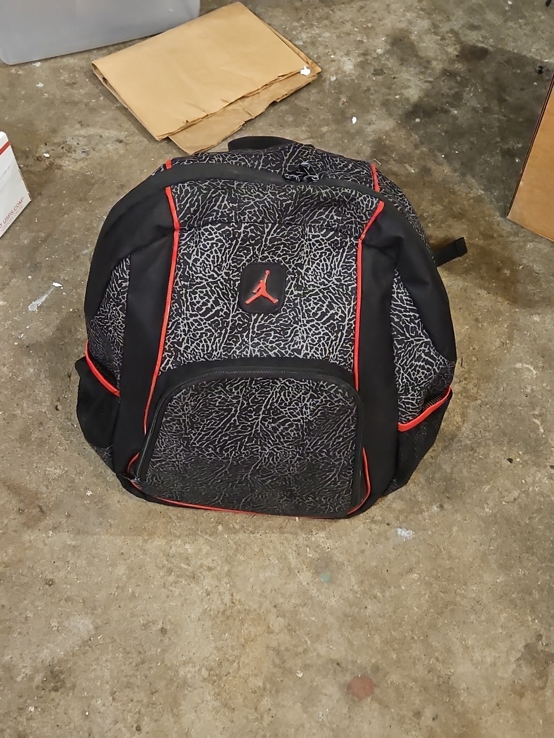 Jordan Jumpman 23 Red Cement Elephant Print Backpack 9a1223 391