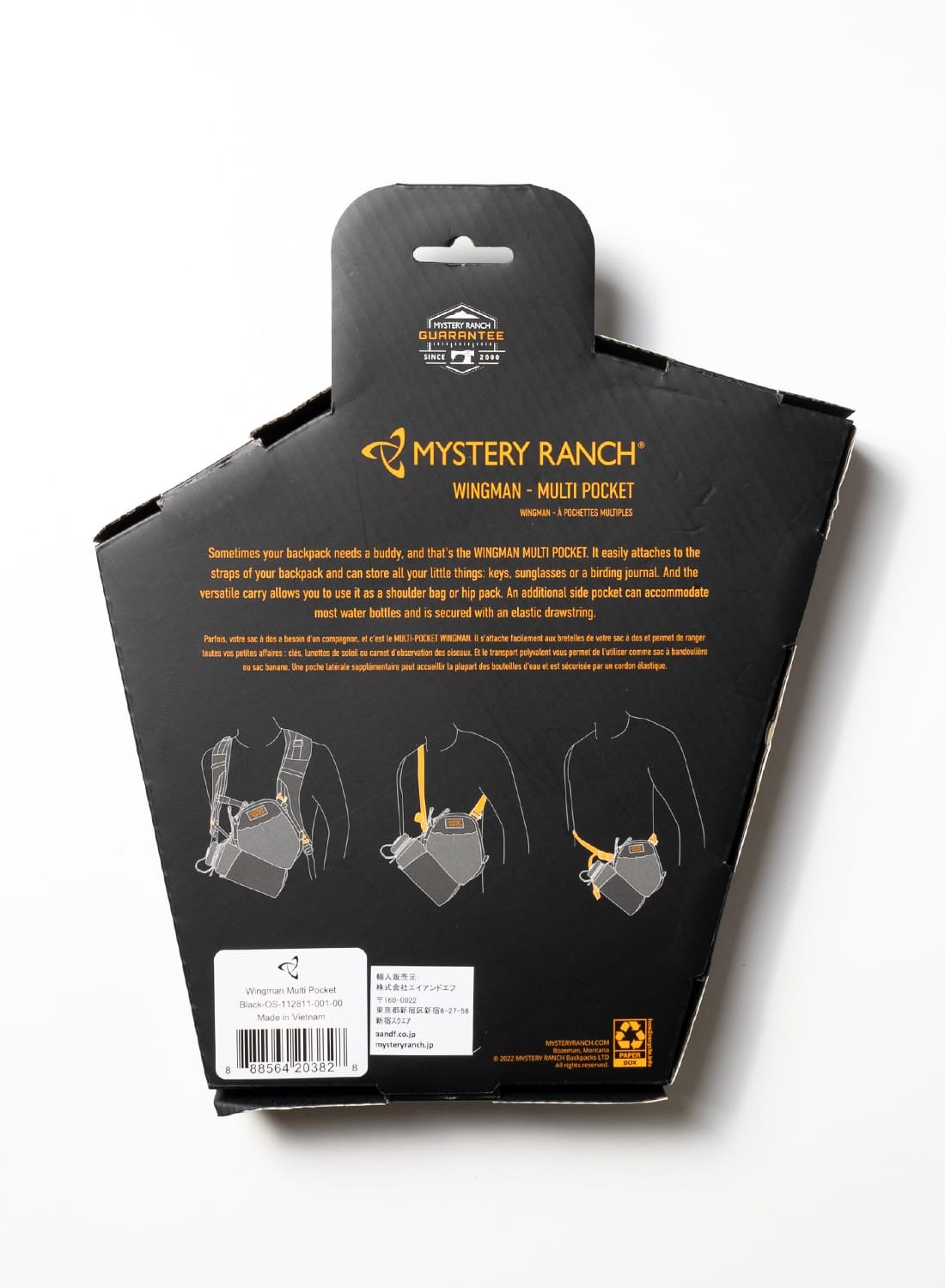 Mystery Ranch WING MAN MULTI POCKET Shoulder Bag Pouch Waist Bag, 3-Way Bag