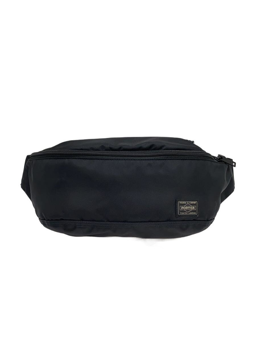 Authentic PORTER Waist Bag Nylon Black Unisex 6.5x14x28cm