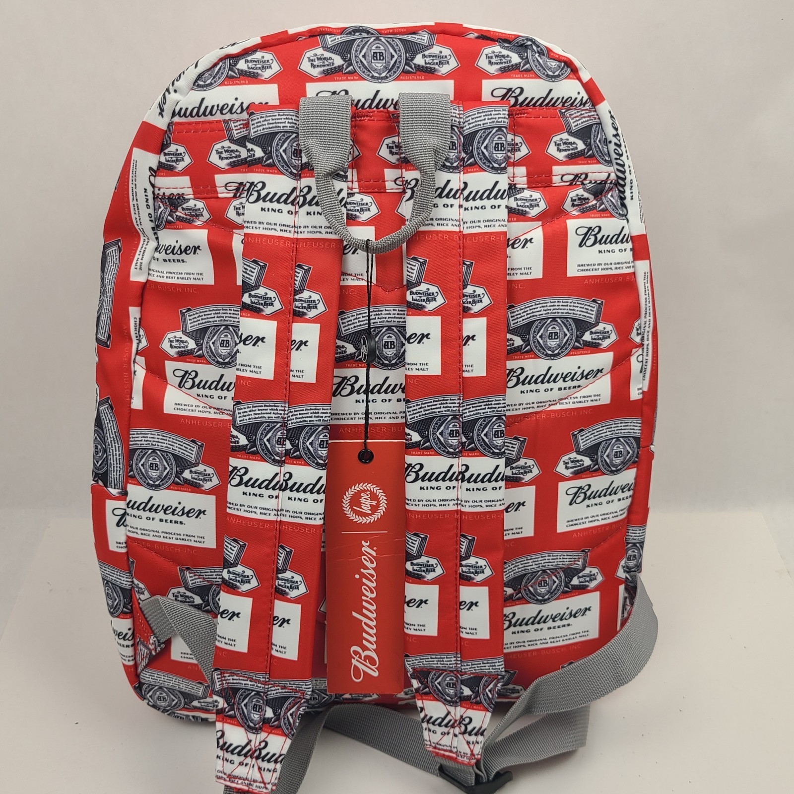 Hype X Budweiser Beer Collaboration Backpack w/ Bottle Opener All Over Print Red
