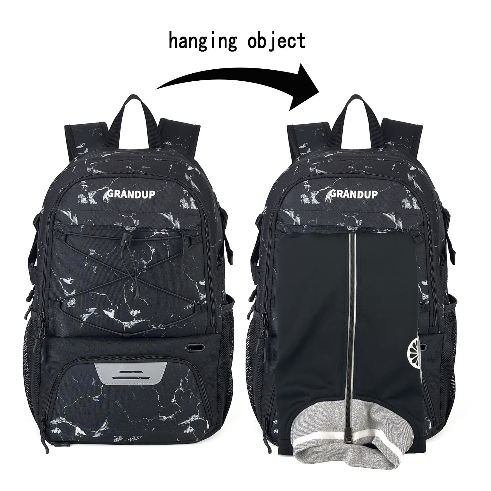 Basketball backpack with ball and shoes compartment Fit Volleyball, soccer, S…