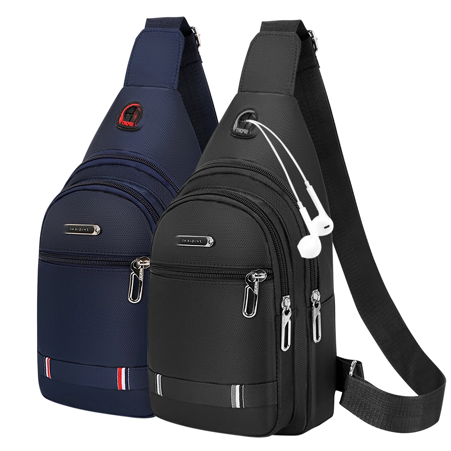 Men Women Sports Sling Bag Chest Fanny Packs Cross Body Travel Shoulder Backpack