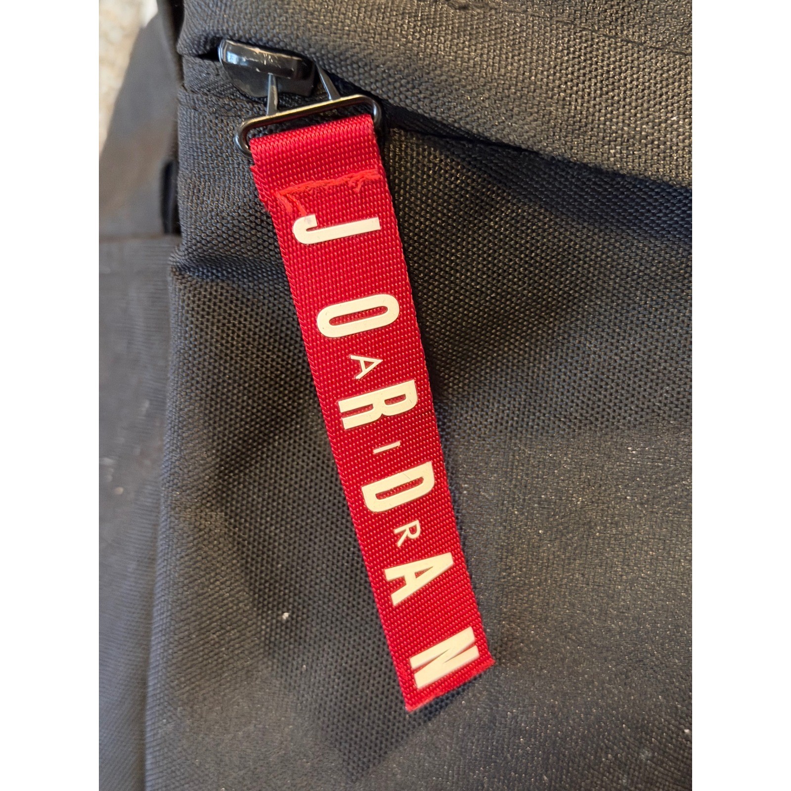 Jordan Backpack Unisex Black Red Jumpman Logo School Sports Travel Bag *