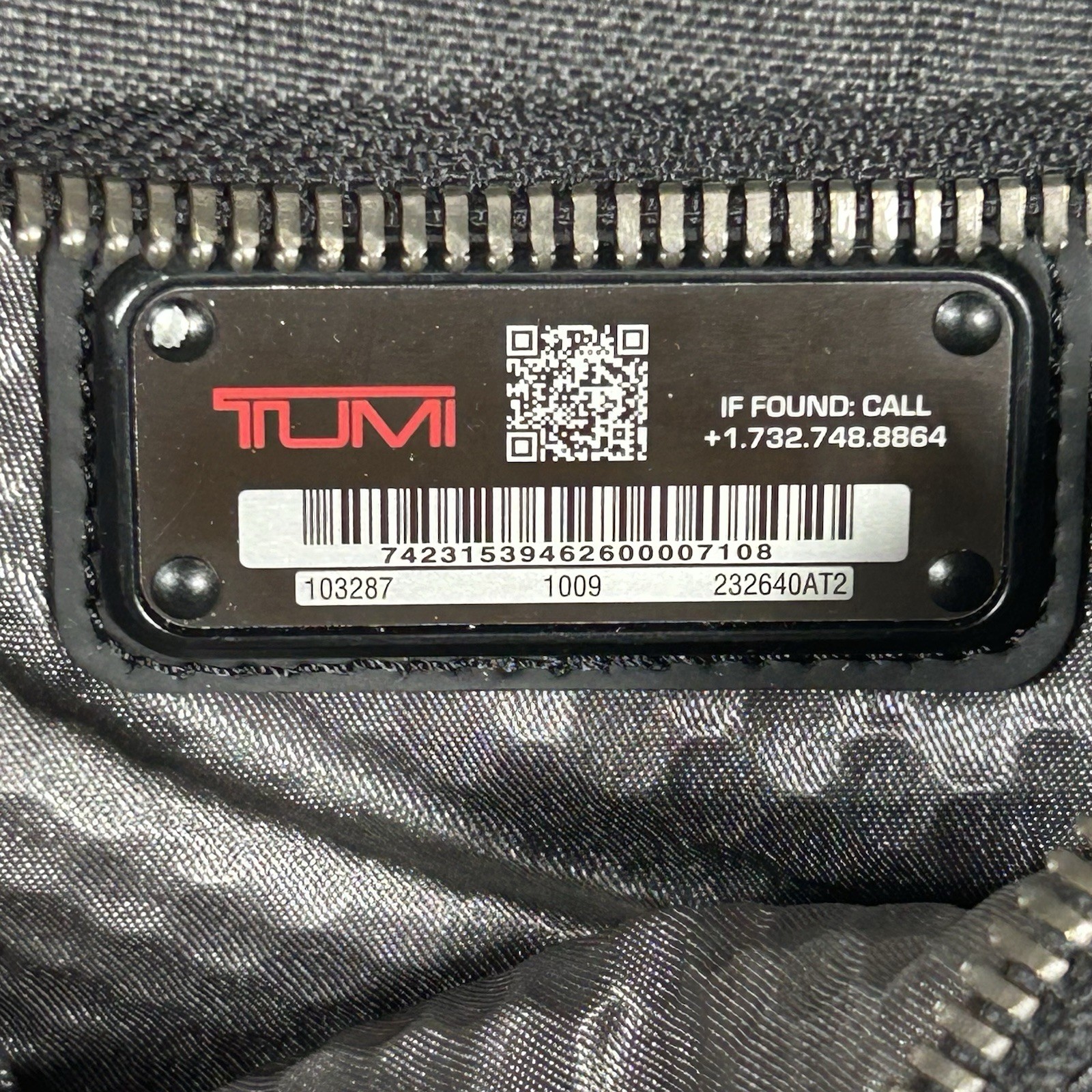 TUMI Alpha Bravo Albany Slim Commuter Brief Black Nylon Ballistic Leather EUC