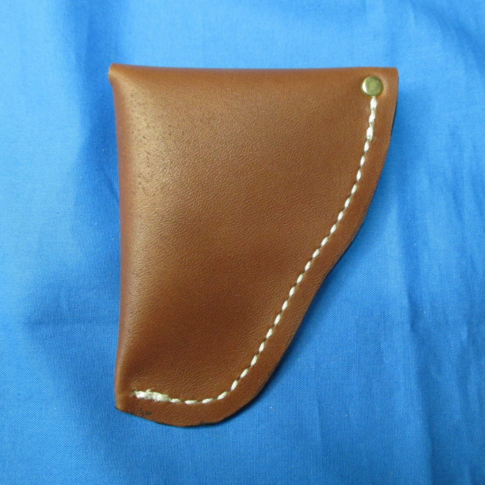 Leather Coin Pouch Holster Shaped, Carry in Pocket Glove Box or Armrest Console.