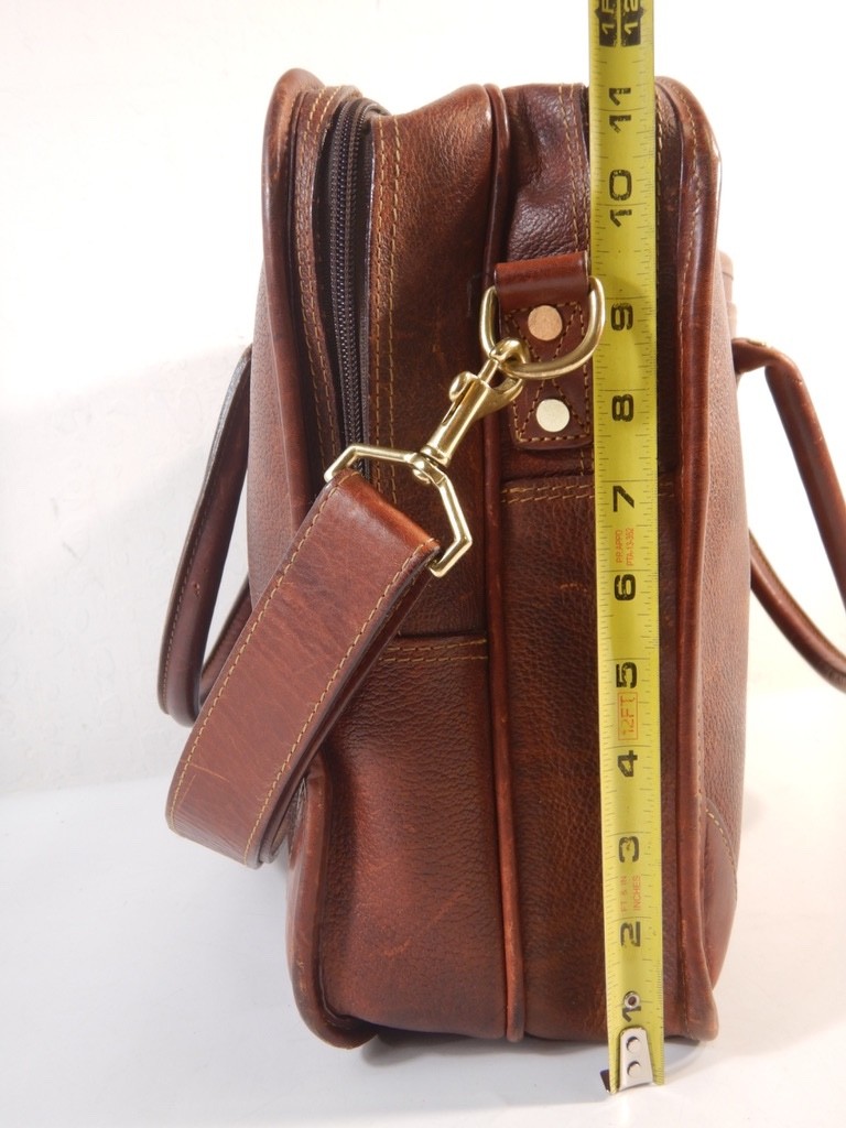ORVIS Brown Leather Messenger Bag