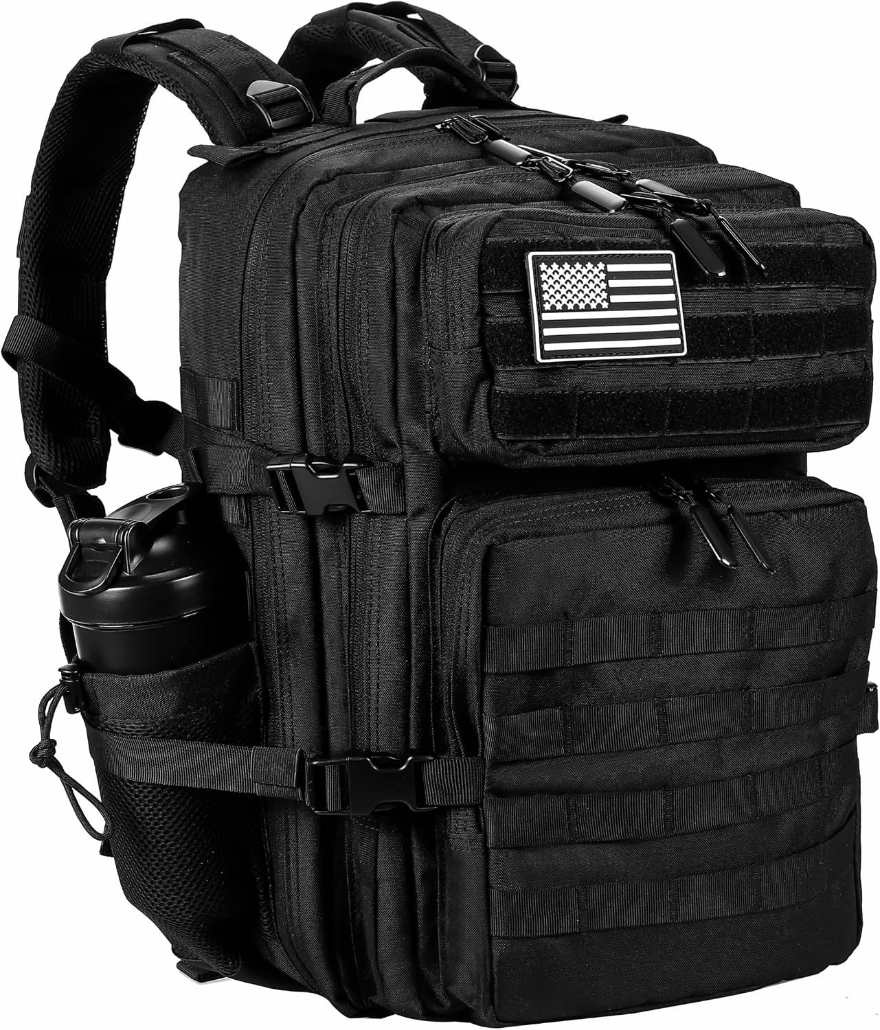 Military Tactical Backpack 45L Army 3 Days Assault Pack Bag Black