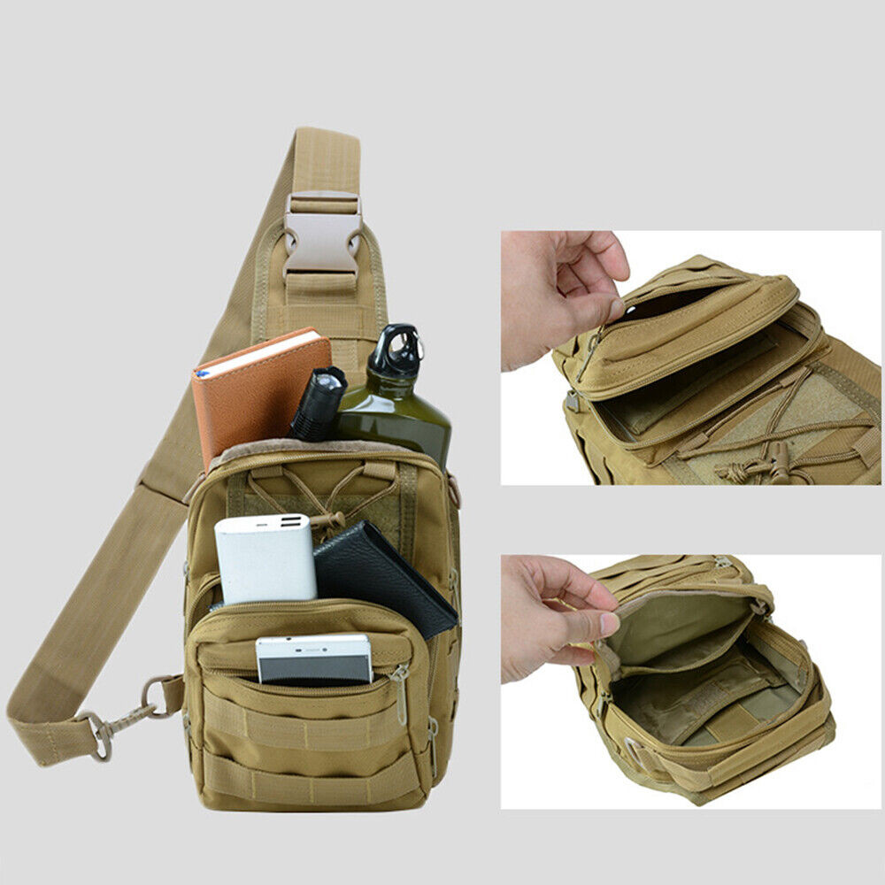 US Tactical Sling Bag for Men Small Military Rover Shoulder Backpack Chest Pack