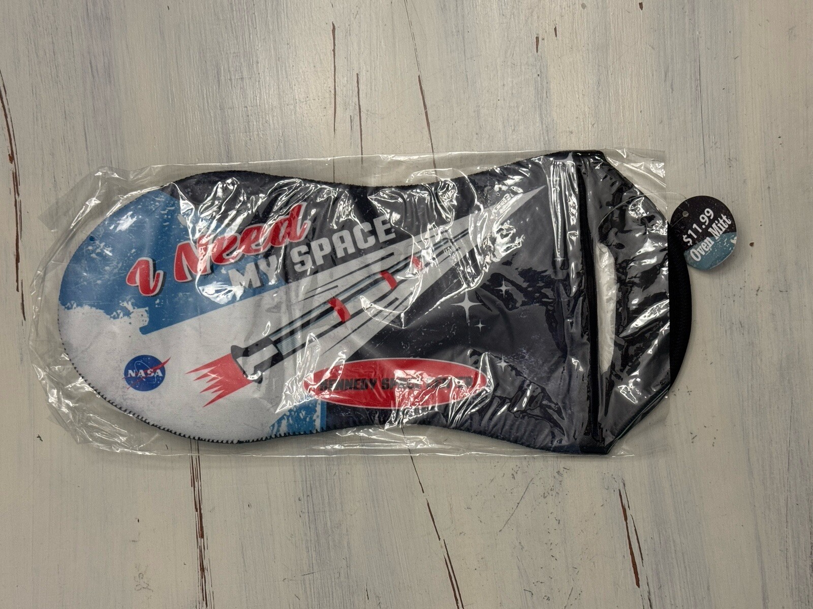 NASA Drawstring Backpack with I Need My Space Oven Mitt, Pot Holder, & Key Chain