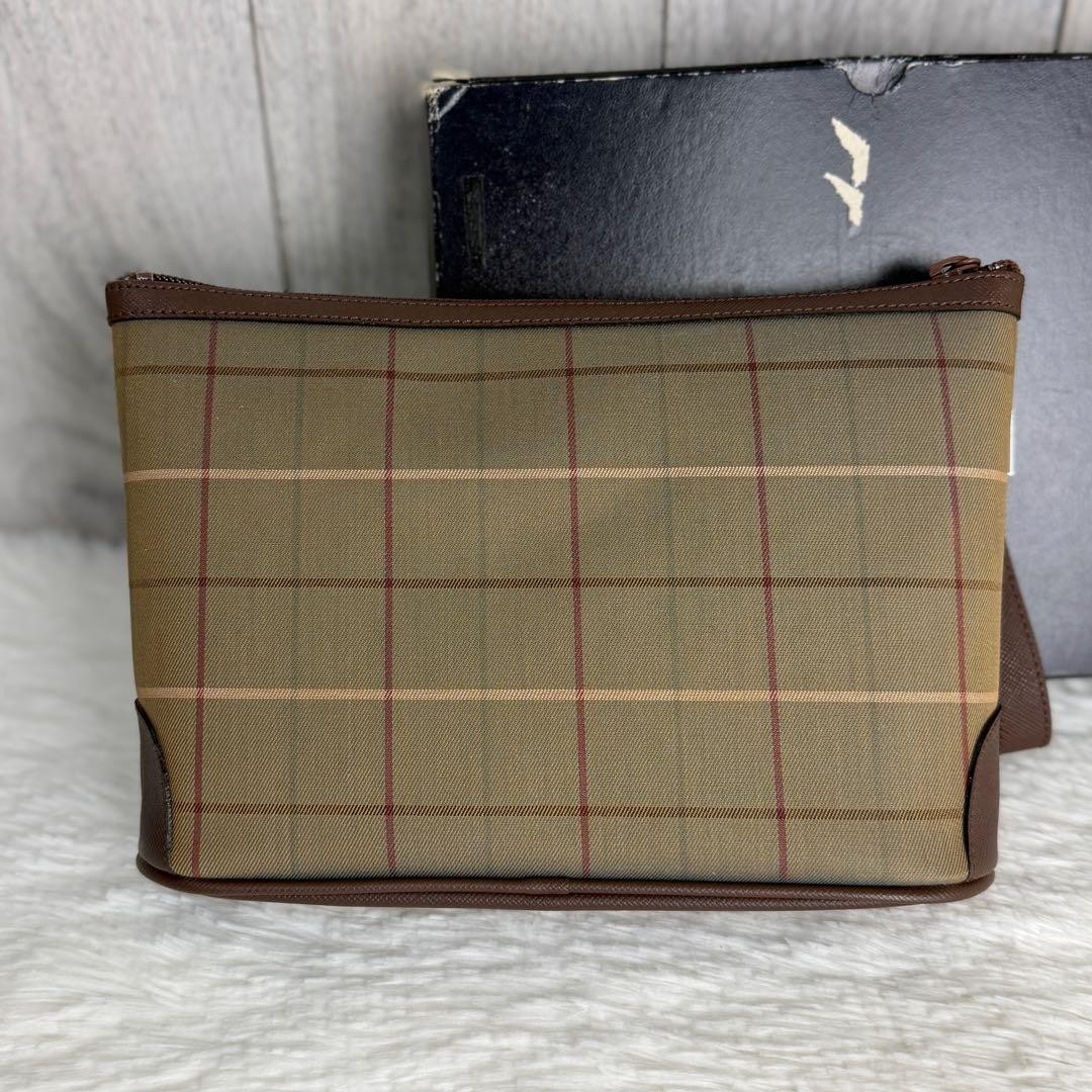 Authentic Burberry Horse Logo Nova Check Clutch Bag 16cm Men’s Women’s Authentic