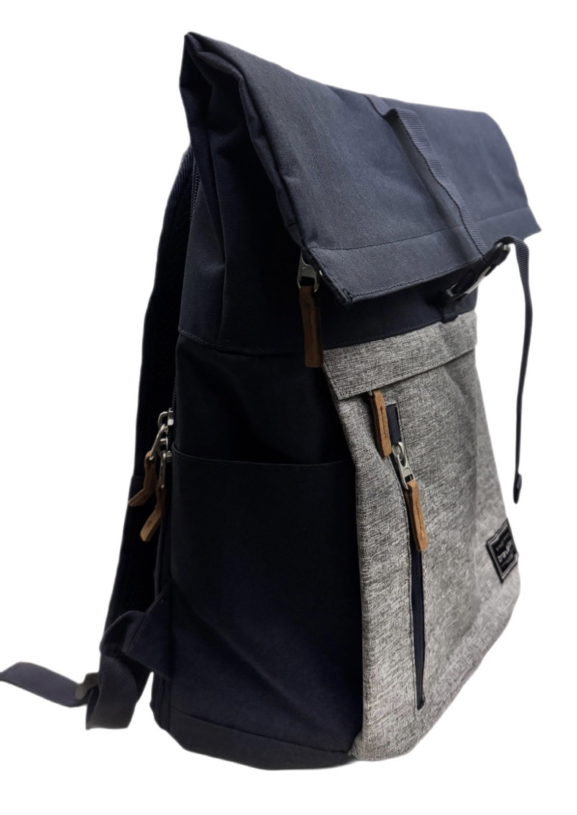 Travelite Basics Rollup Backpack with Laptop Sleeve Blue Gray New No Tag Unisex
