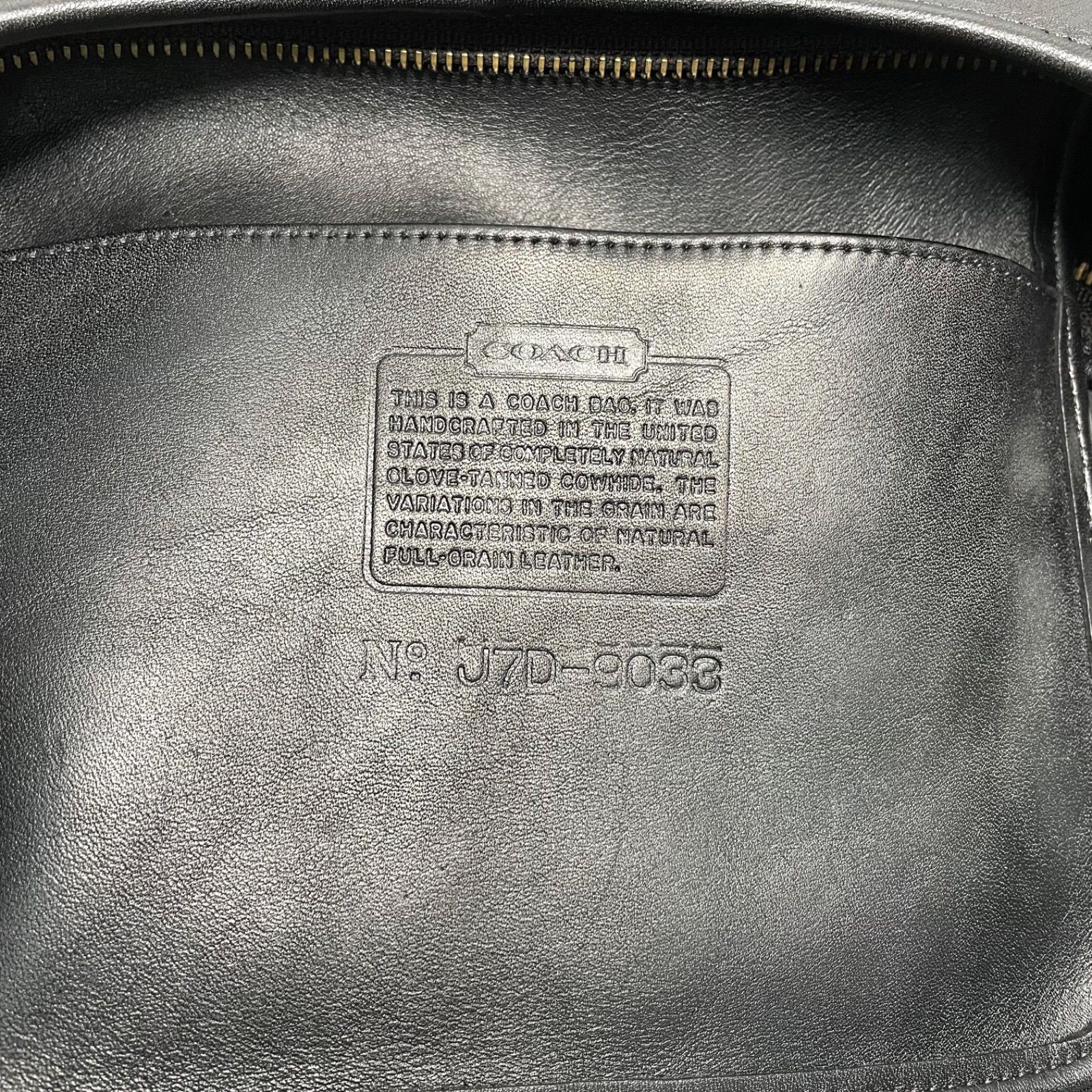 OLD COACH Ergo Shoulder Bag Leather Black 9033 31cm×24cm×7cm/12.20×9.45×2.76in
