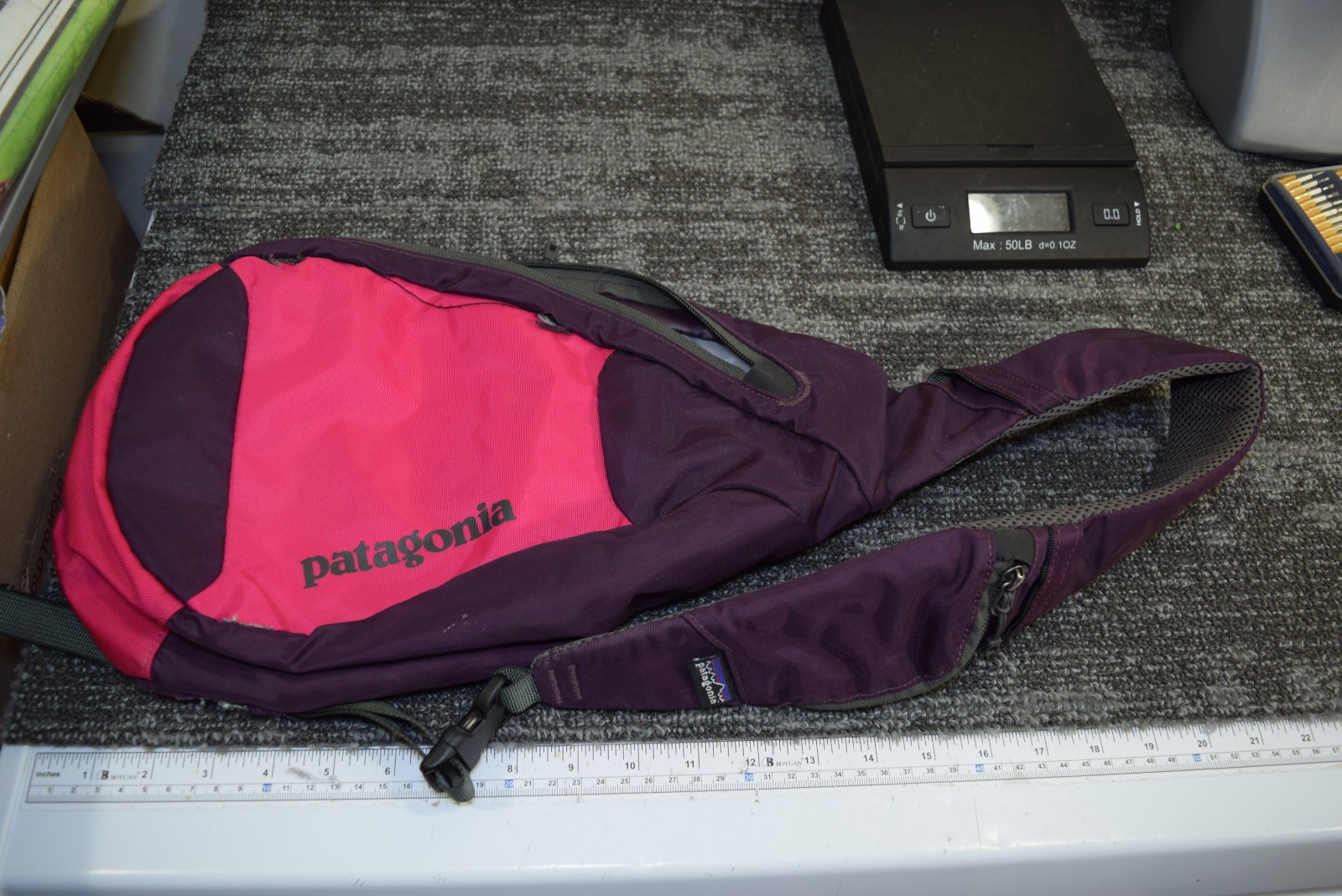 Y2K Patagonia Atom Sling One Shoulder Bag Purple Fushia Purple MODIFIED