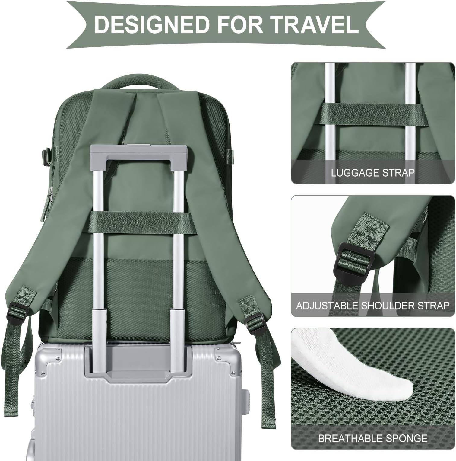 coowoz Travel Backpack For Women Men,Carry On Backpack,Hiking Backpack Waterp…