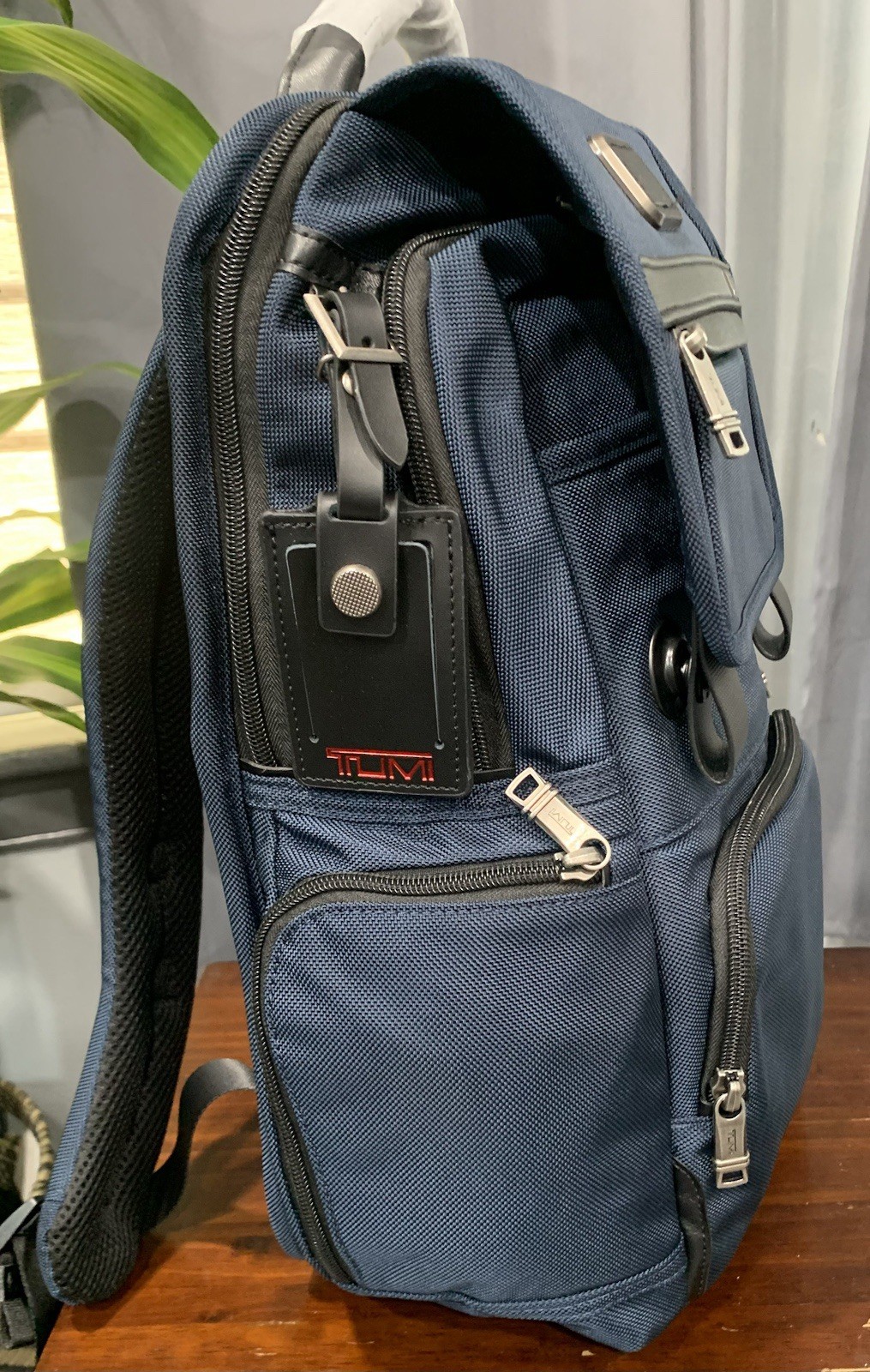Tumi Alpha Bravo Top Flap Lid Backpack $595 Navy