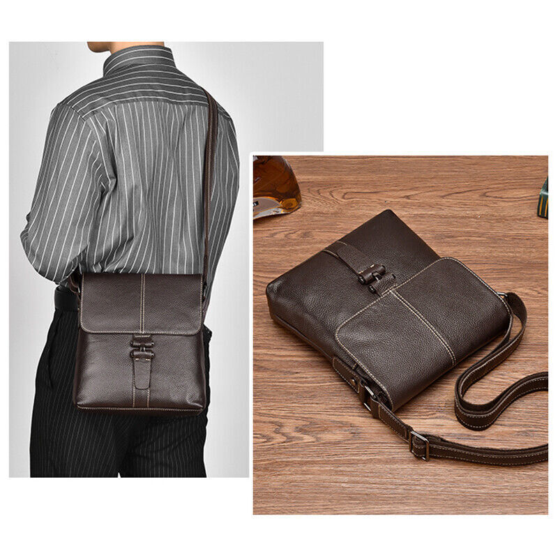 Messenger Bag Vintage Genuine Leather Satchel Crossbody Shoulder Travel Bookbag