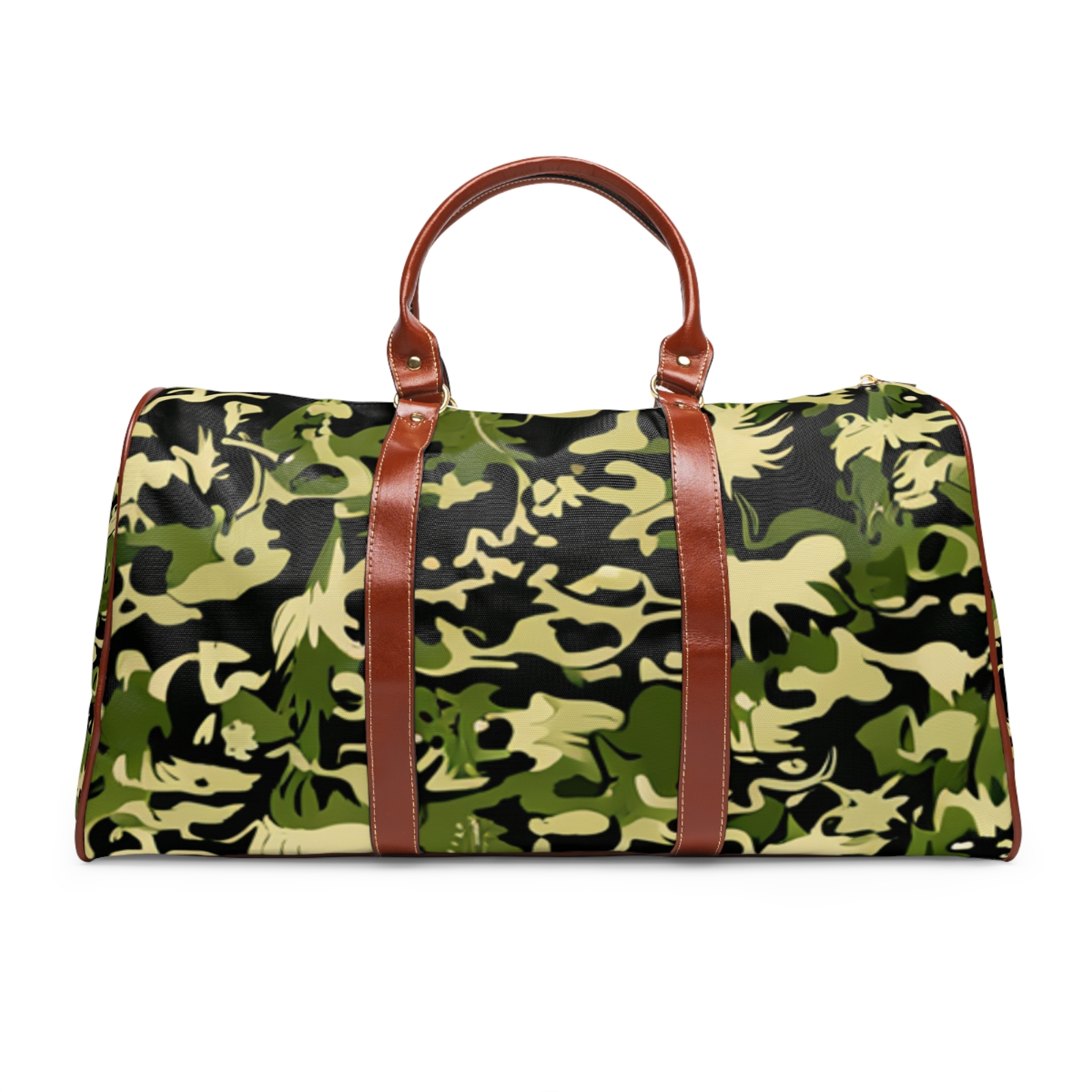 Waterproof Travel Bag_Nylon & PU Leather_Military Camouflage_GBY (AOP)