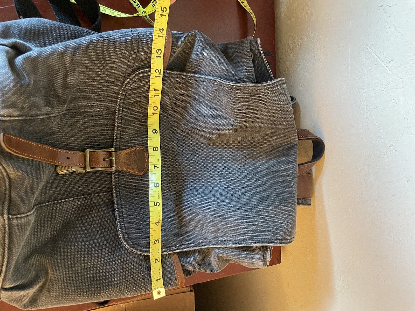 Iblue Canvas Backpack Dark Gray Excellent