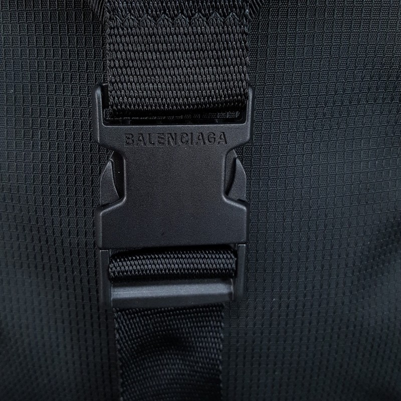 BALENCIAGA Black Unity Backpack Ripstop Fabric Logo Authentic Luxury